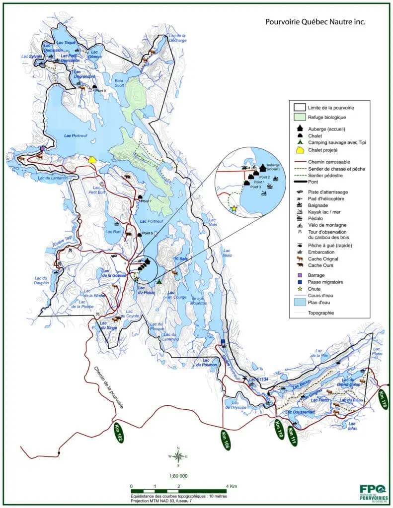 Pourvoirie Quebec Nature - Carte